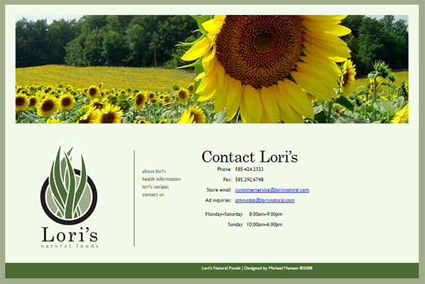 Lori's Website Contact