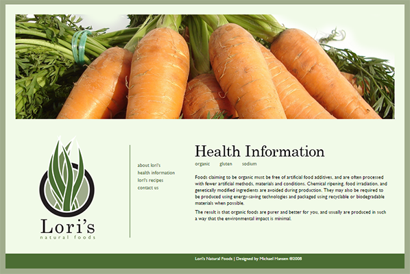 Lori's Website Health Info
